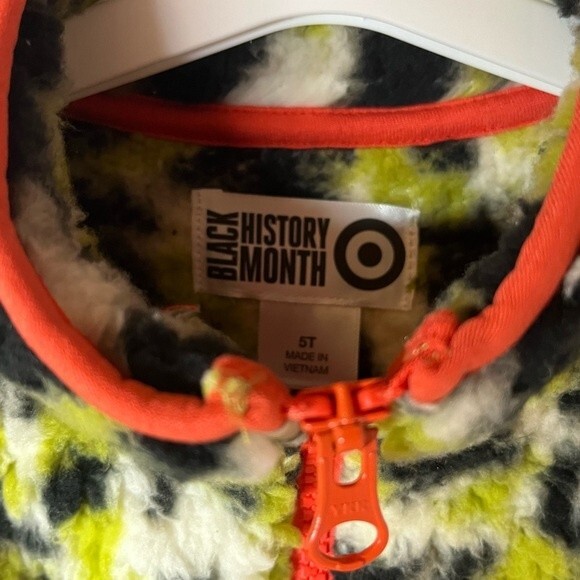 Target Black History Month Camouflage Fleece Sherpa Jacket Unisex Size 5T New! - Picture 4 of 10